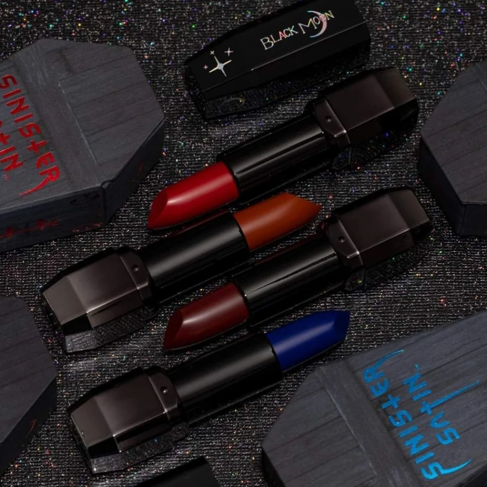 ELM ST Black 🌑 Moon Sinister Satin Lipstick NWT
